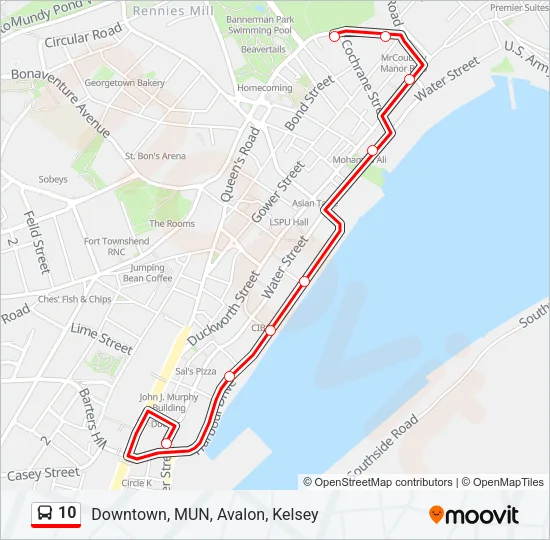 10 Bus Line Map