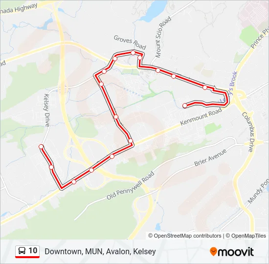 10 Bus Line Map