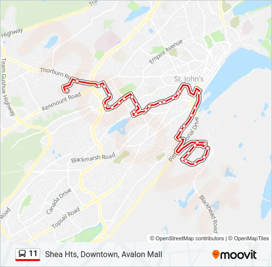 11 Bus Line Map