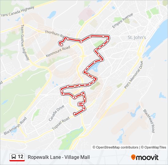 12 bus Line Map