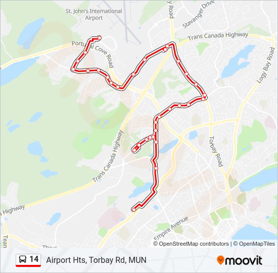 14 Bus Line Map