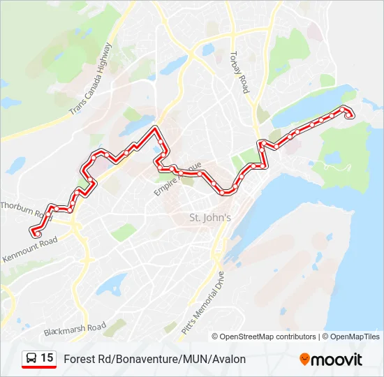 15 Bus Line Map