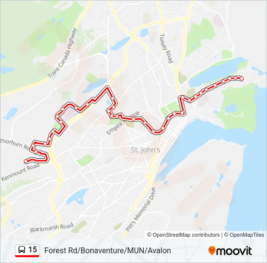 15 Bus Line Map