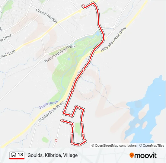 18 Bus Line Map