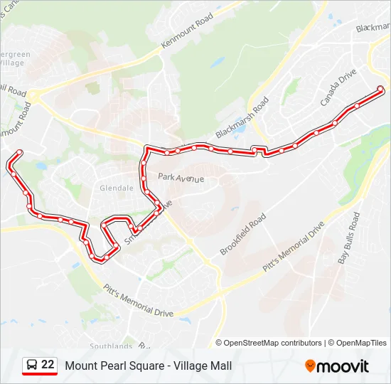 22 Bus Line Map
