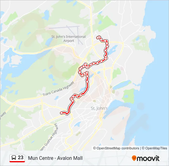 23 Bus Line Map