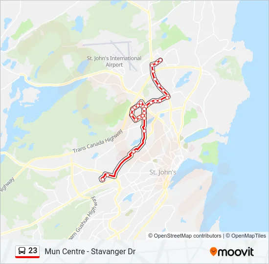 23 Bus Line Map