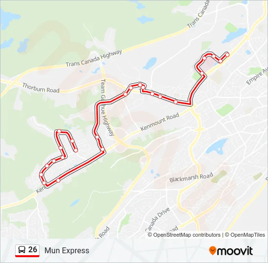 26 Bus Line Map