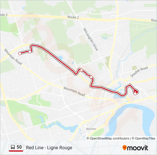 50 Bus Line Map