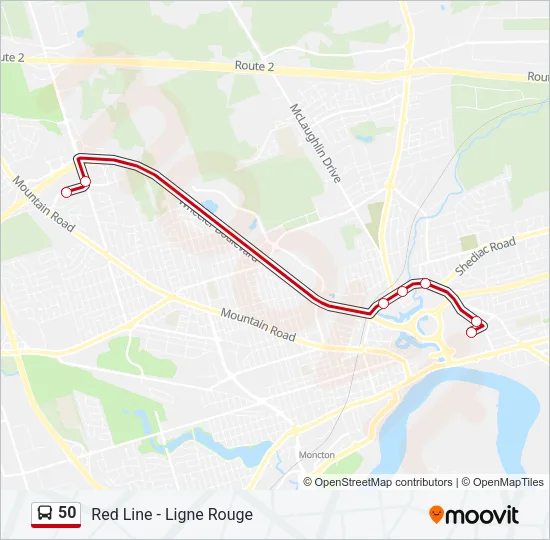 50 Bus Line Map