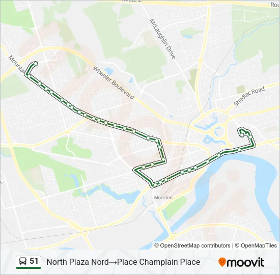 51 Bus Line Map