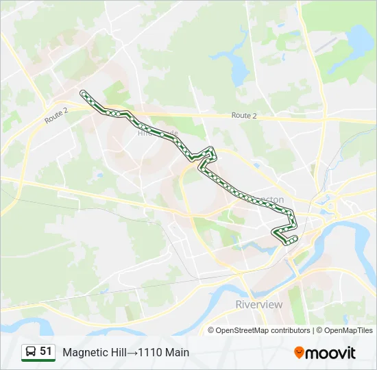 51 Bus Line Map