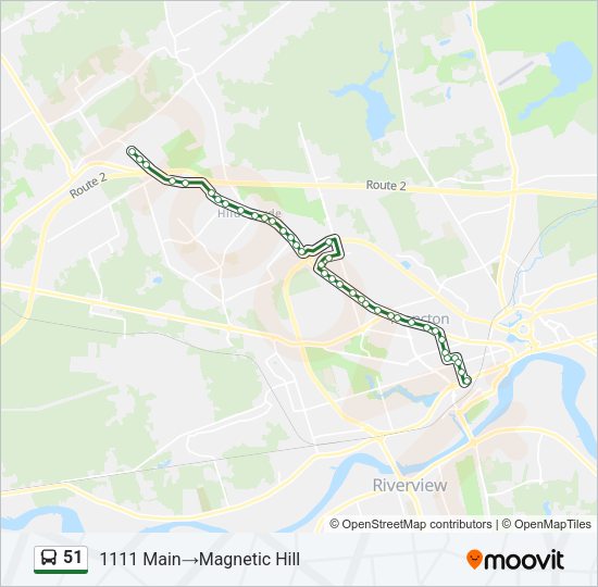 51 bus Line Map