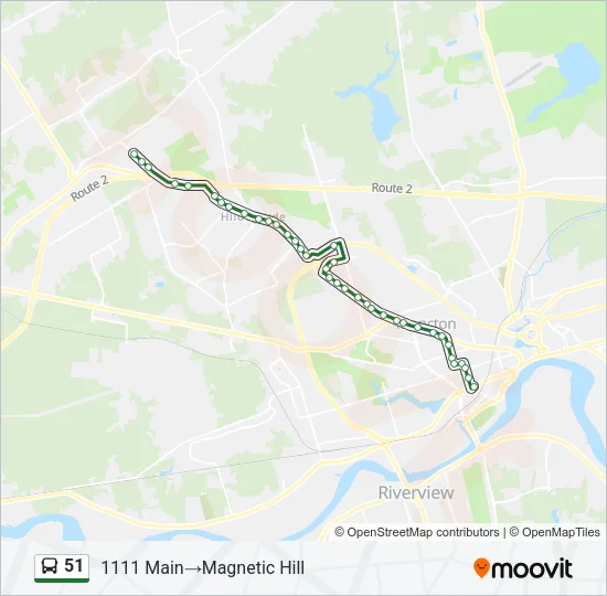 51 Bus Line Map