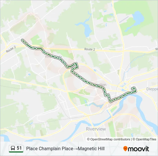 51 Bus Line Map