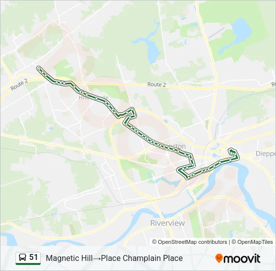 51 Bus Line Map