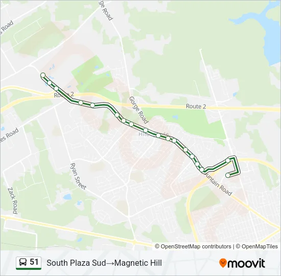 51 Bus Line Map
