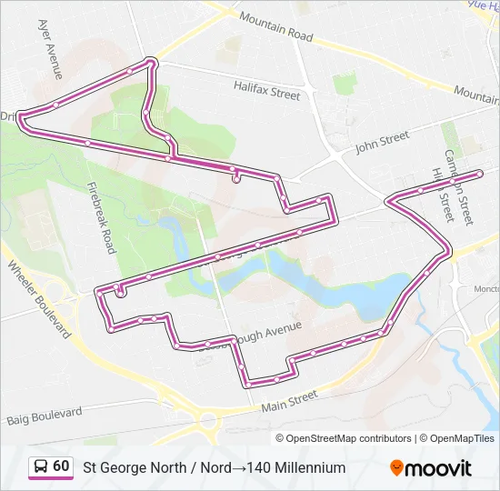 60 Bus Line Map
