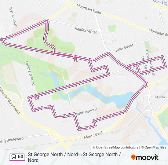 60 Bus Line Map