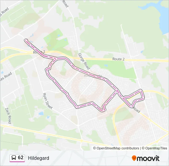 62 Bus Line Map
