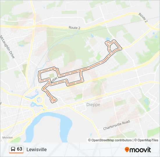 63 Bus Line Map