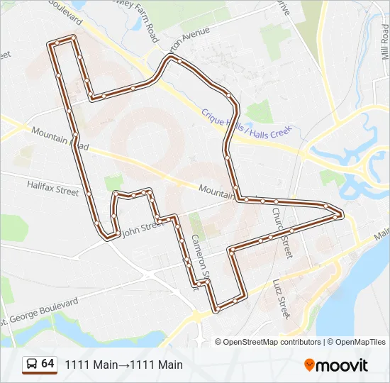 64 Bus Line Map
