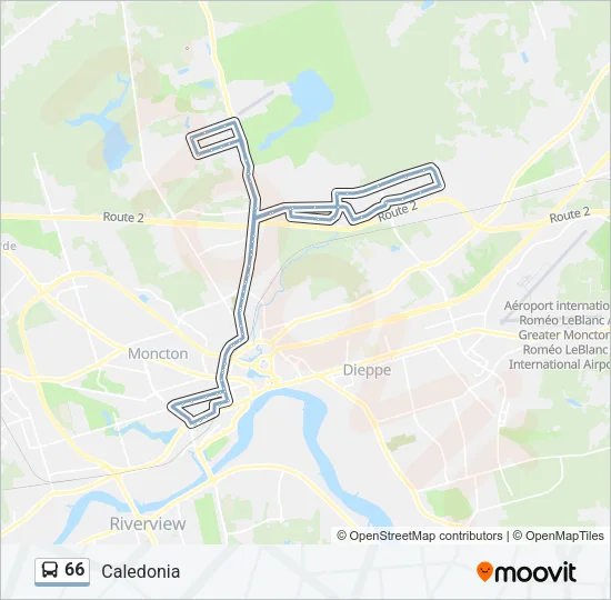 66 Bus Line Map