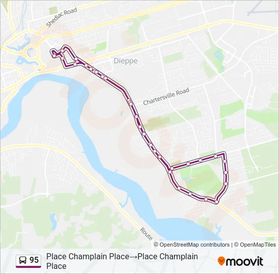 95 Bus Line Map