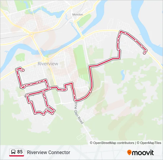 85 Bus Line Map