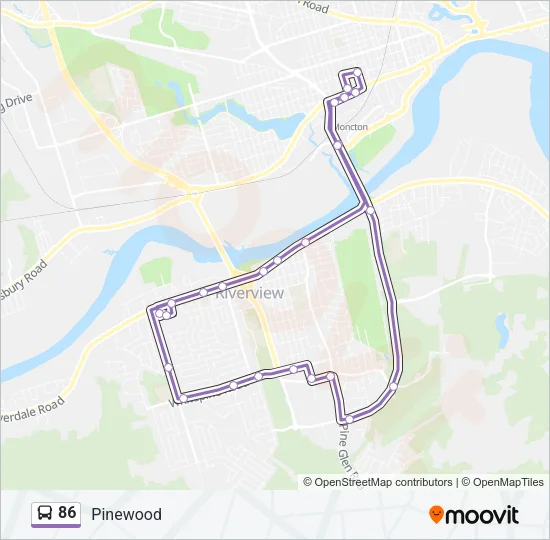 86 Bus Line Map