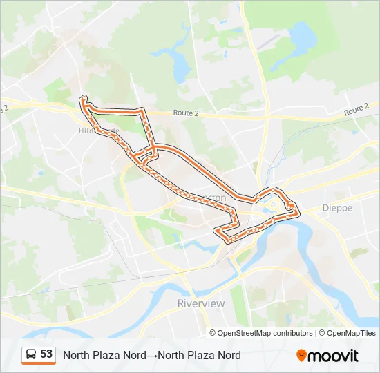 53 Bus Line Map