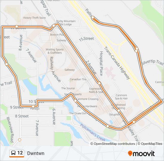 12 Bus Line Map