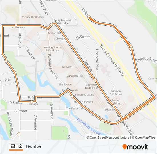 12 Bus Line Map