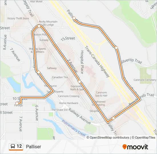 12 Bus Line Map