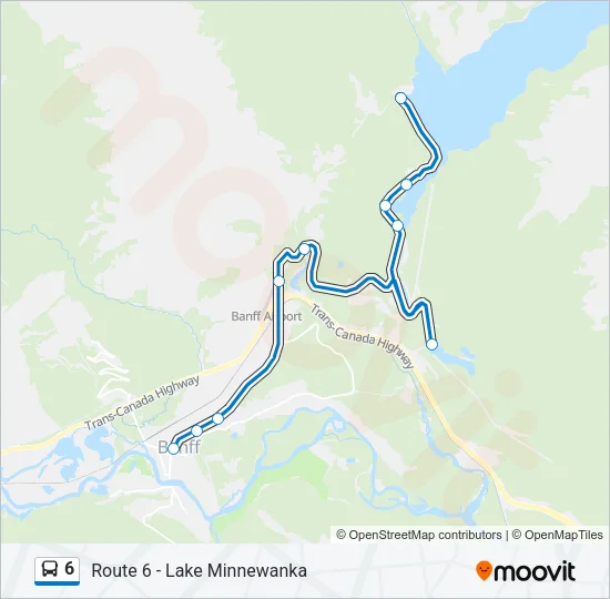 Plan de la ligne 6 de bus