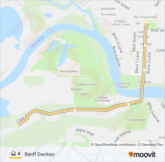 4 Bus Line Map