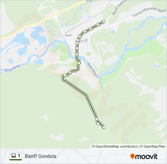 1 Bus Line Map