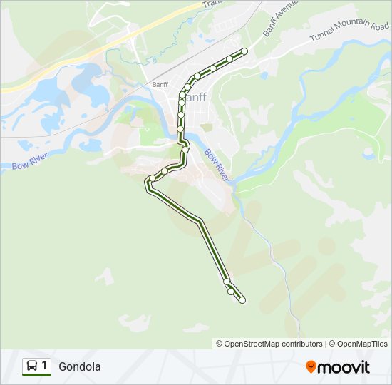 1 Bus Line Map