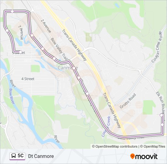 5C Bus Line Map