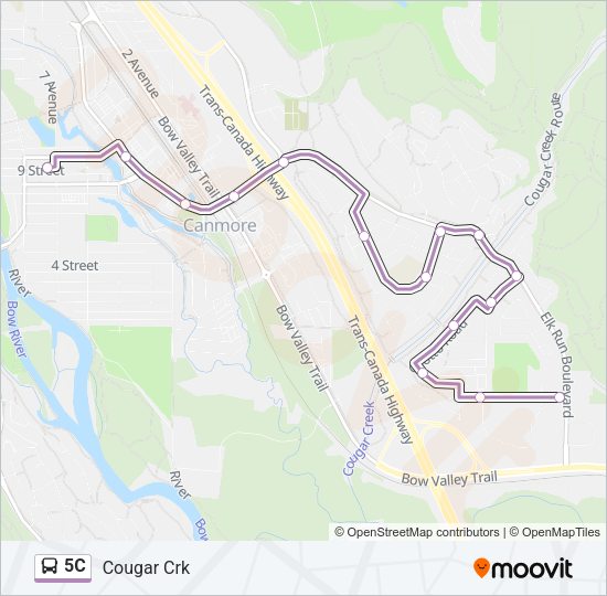 5C Bus Line Map