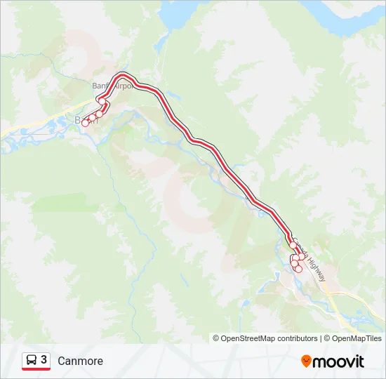 Plan de la ligne 3 de bus