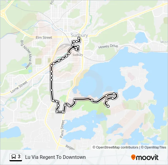3 Bus Line Map