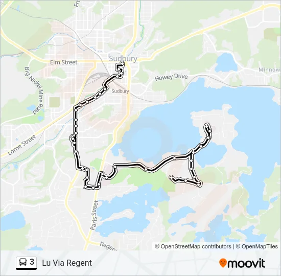 3 Bus Line Map