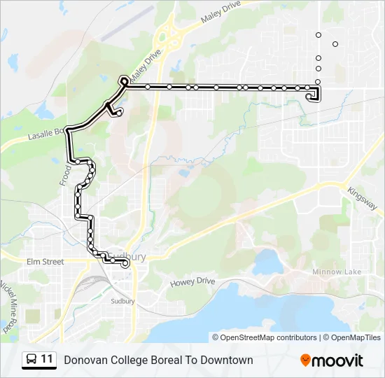 11 Bus Line Map