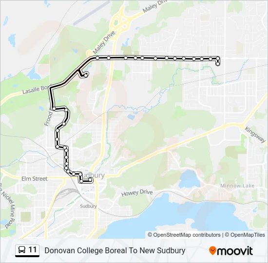 11 Bus Line Map