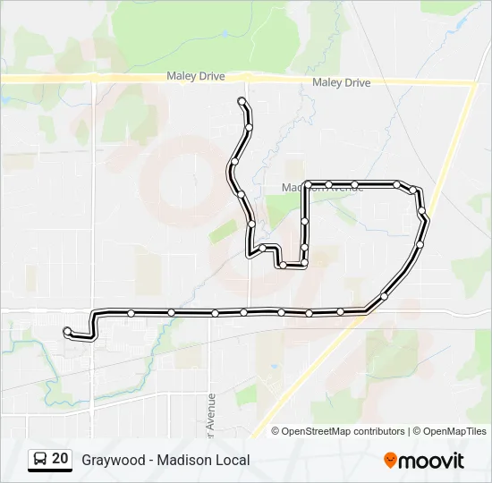20 Bus Line Map