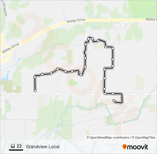 22 Bus Line Map