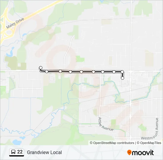 22 Bus Line Map