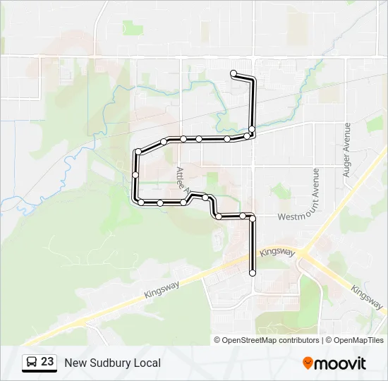 23 Bus Line Map