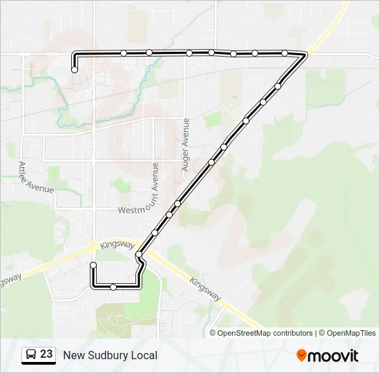 23 Bus Line Map